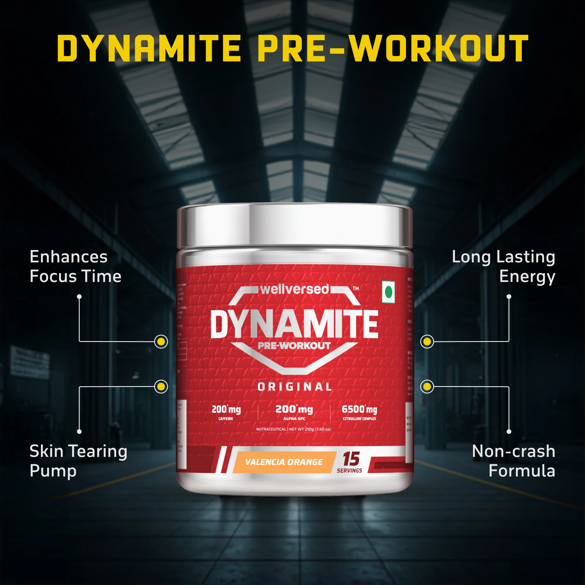 Dynamite Pre-workout (15 Servings, Valencia Orange) + YouWeFit Triple Strength Fish Oil (30 Capsules) - Image 5