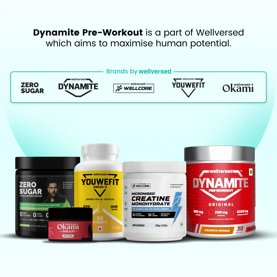 Dynamite Pre-Workout | Valencia Orange - (210g, 15 Servings) - Image 9