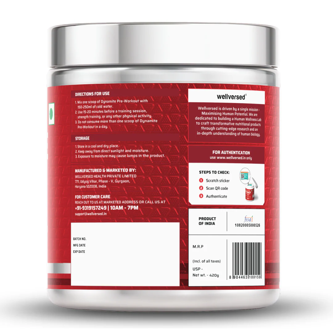 Dynamite Pre-Workout (420g, 30 Servings) | Fruit Blast - Image 4