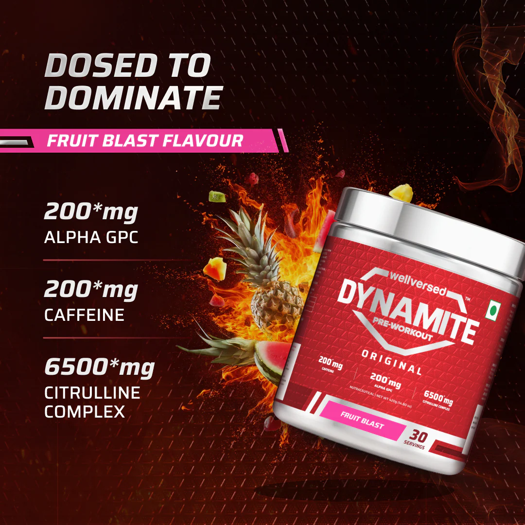 Dynamite Pre-Workout (420g, 30 Servings) | Fruit Blast - Image 8