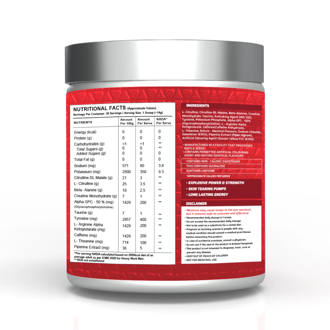 Dynamite Pre-Workout | Valencia Orange - (420g, 30 Servings) - Image 4