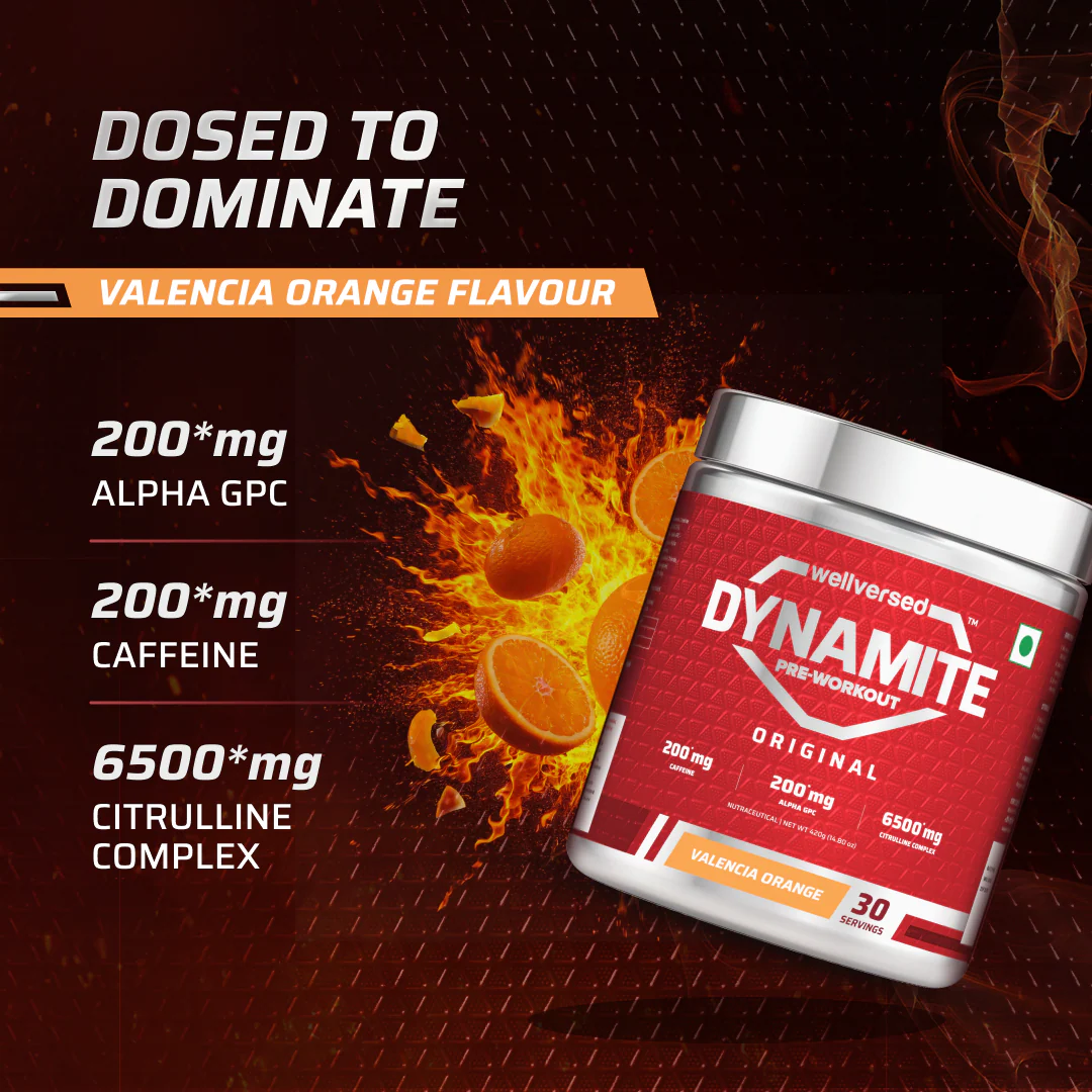 Dynamite Pre-Workout | Valencia Orange - (420g, 30 Servings) - Image 8