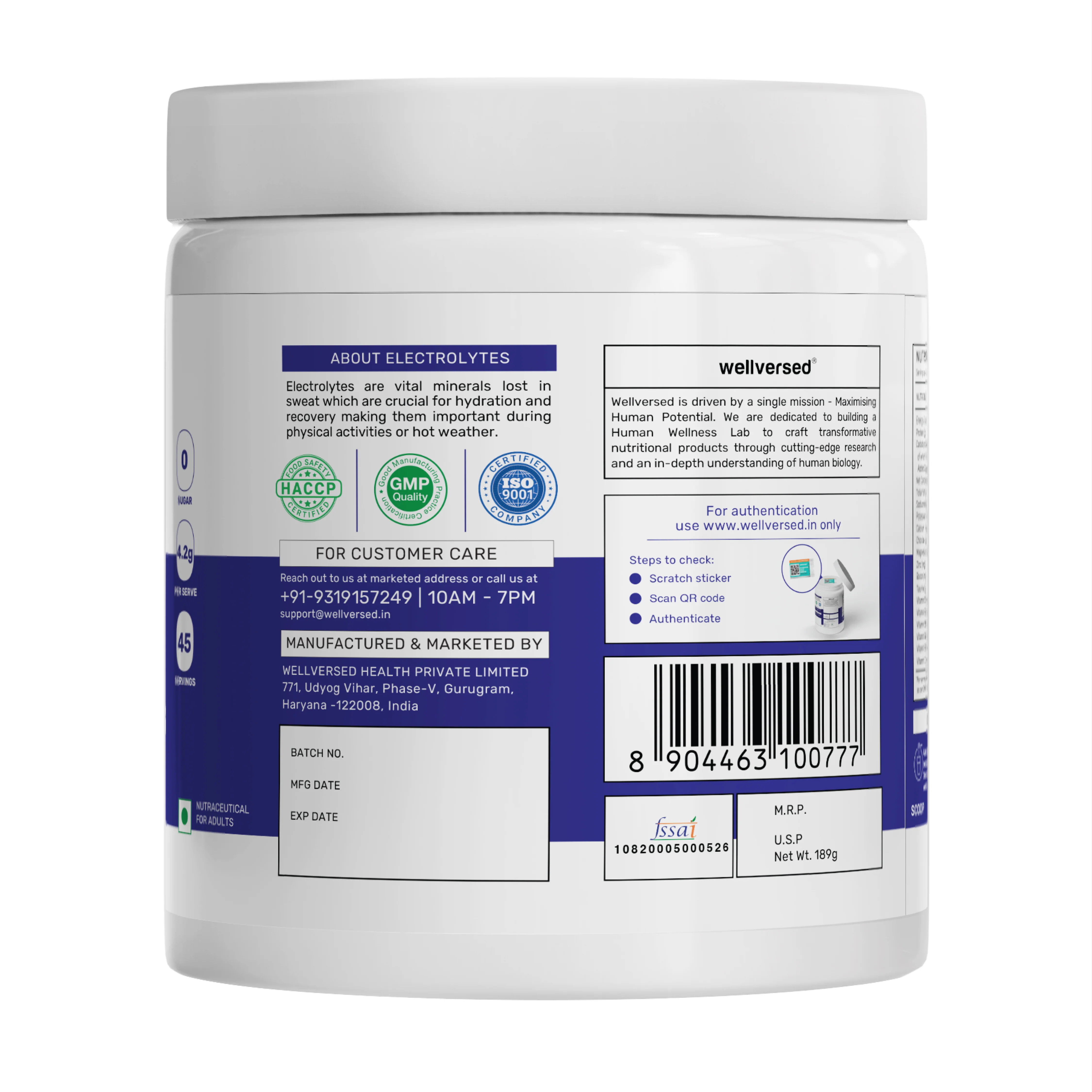 OSMO - Electrolyte Hydration Blend (Advanced Salts + Taurine & Vitamins) | Unflavoured (189g, 45 servings) - Image 3