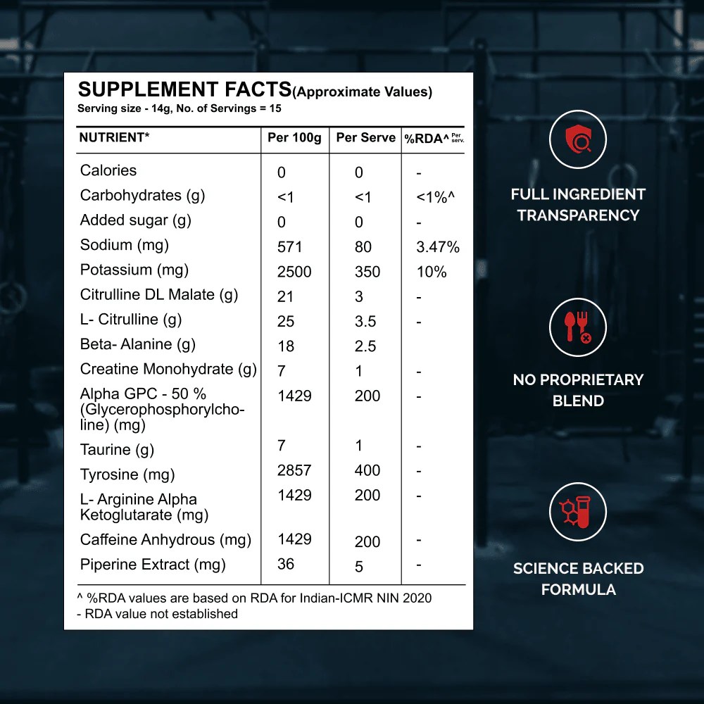 Wellcore - Beast Mode Pre Workout Supplement | Valencia Orange - (210g, 15 Servs) - Image 6