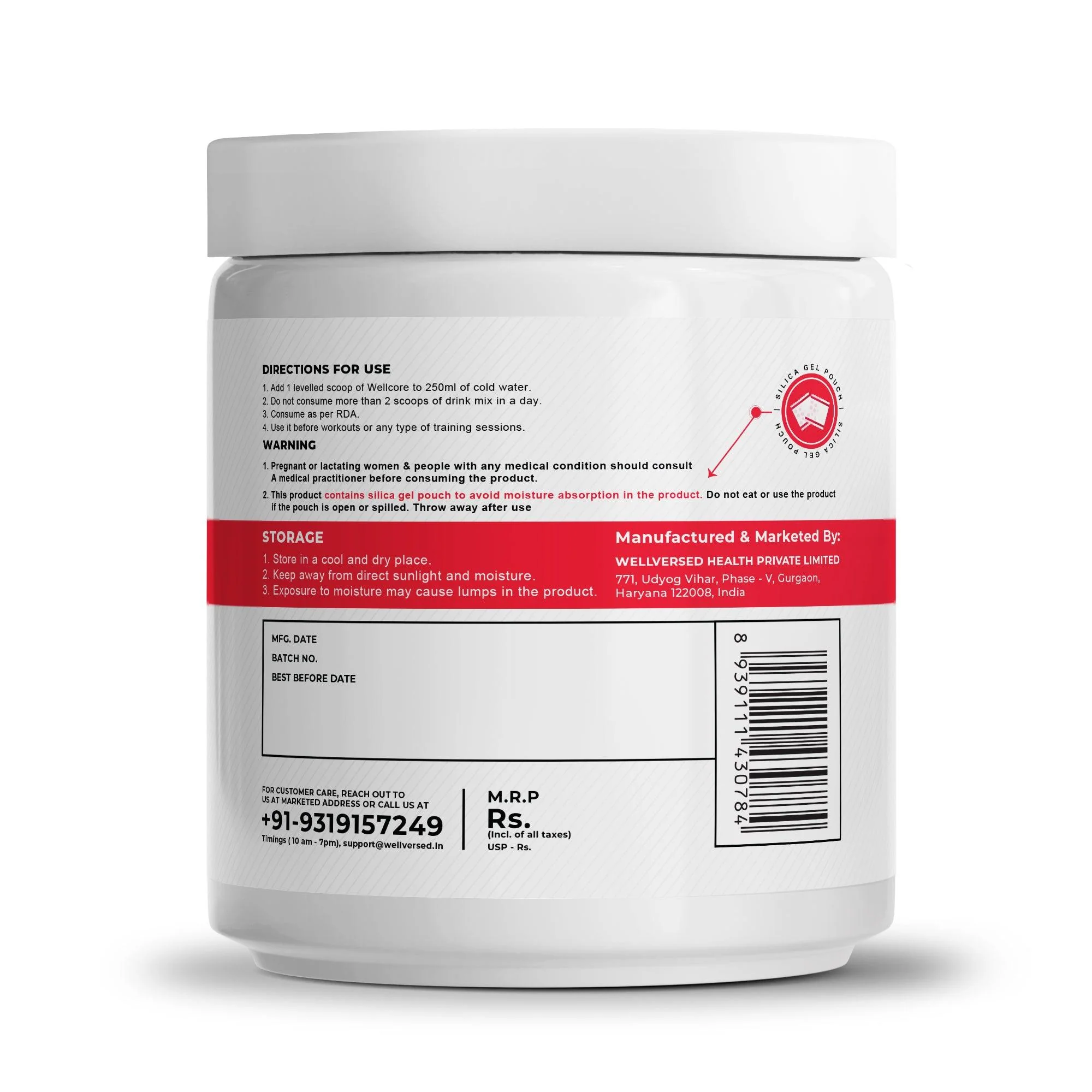 Wellcore - Beast Mode Pre Workout Supplement | Valencia Orange - (210g, 15 Servs) - Image 7