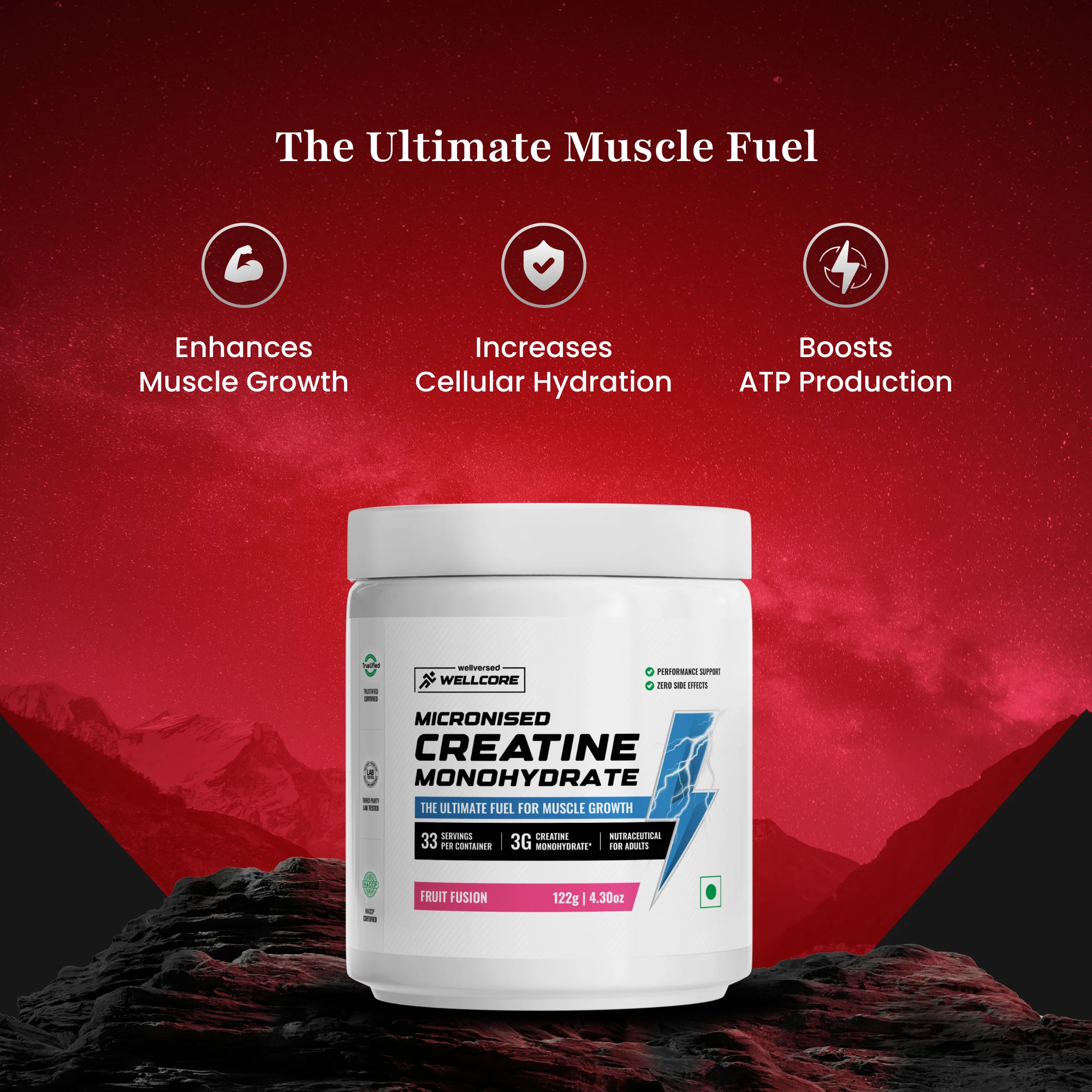 Wellcore Creatine (33 Servings, Fruit Fusion) + Okami Shilajit Resin (20g) - Image 4