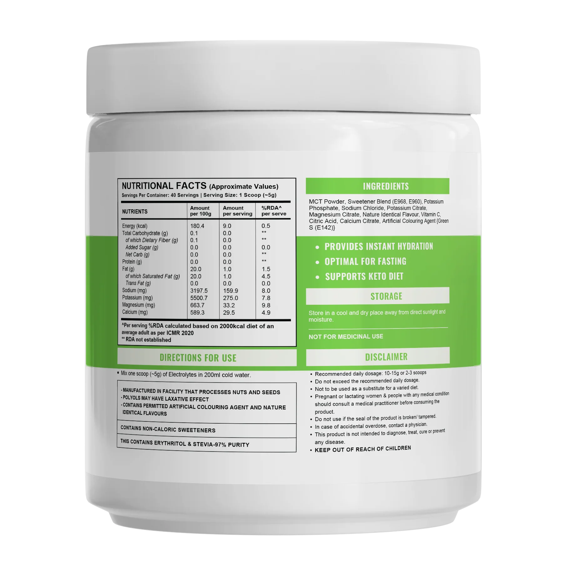 Wellcore - Electrolytes (2X200g, 80 servings) - Image 2