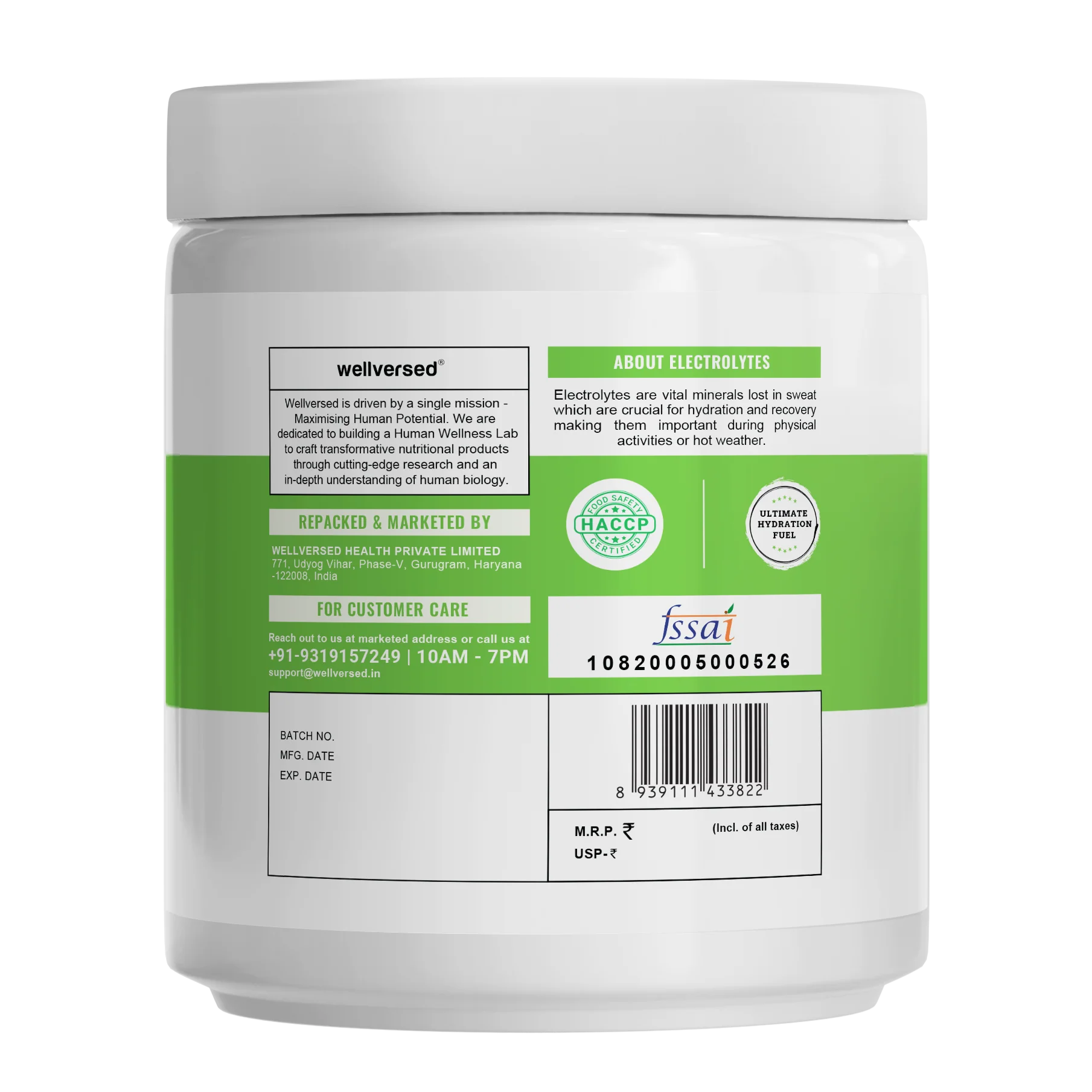 Wellcore - Electrolytes (2X200g, 80 servings) - Image 3