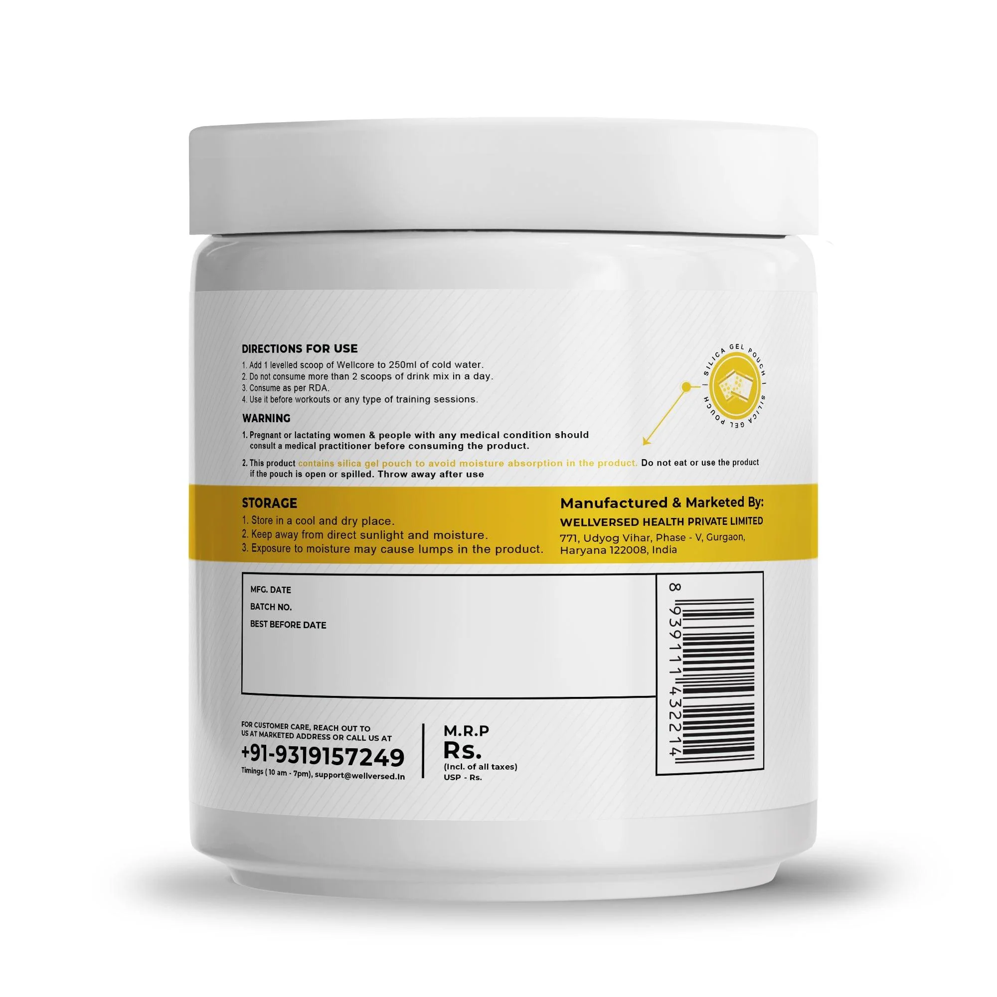 Wellcore - God Mode Pre Workout Supplement | Valencia Orange - (285g, 15 Servings) - Image 7