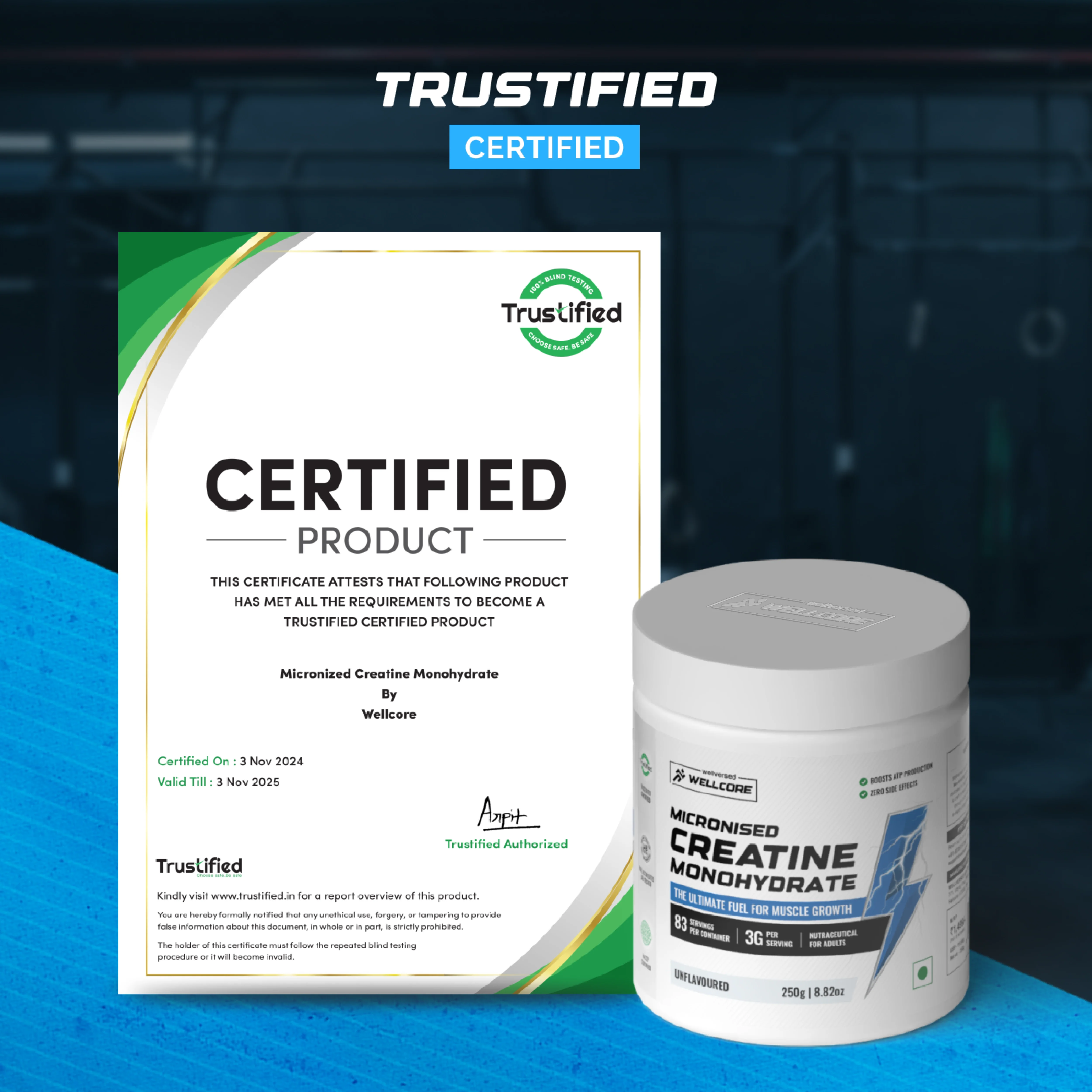 Wellcore - Micronised Creatine Monohydrate (250g, 83 Servings) - Image 6
