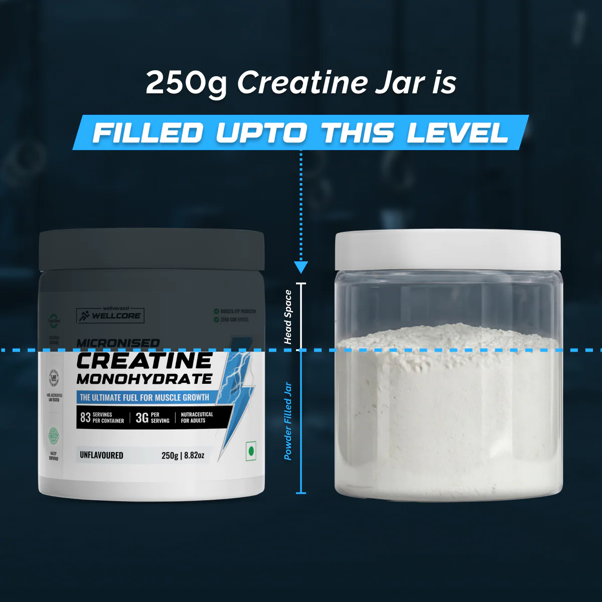 Wellcore - Micronised Creatine Monohydrate (250g, 83 Servings) - Image 9