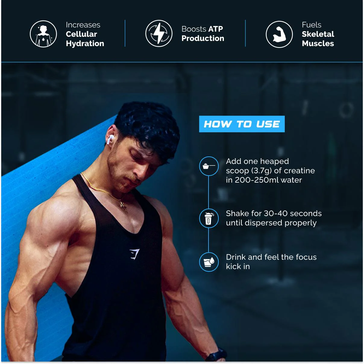Wellcore - Pure Micronised Creatine Monohydrate (307g, 83Servings) Tropical Tango - Image 7