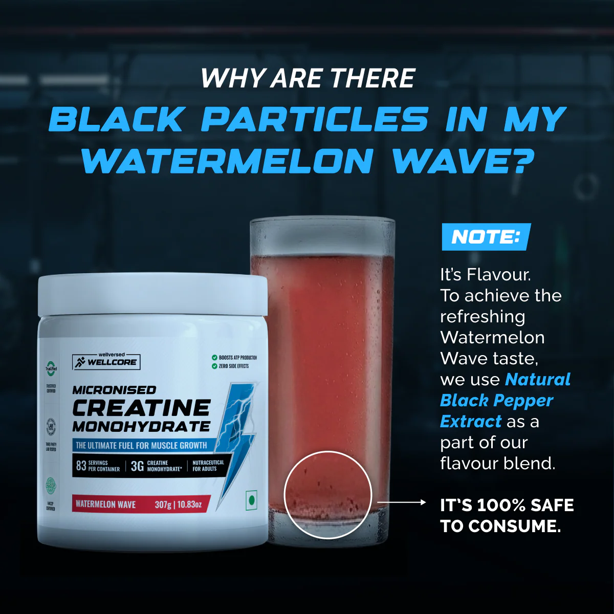 Wellcore - Pure Micronised Creatine Monohydrate | Watermelon Wave (307g, 83 servings) - Image 8
