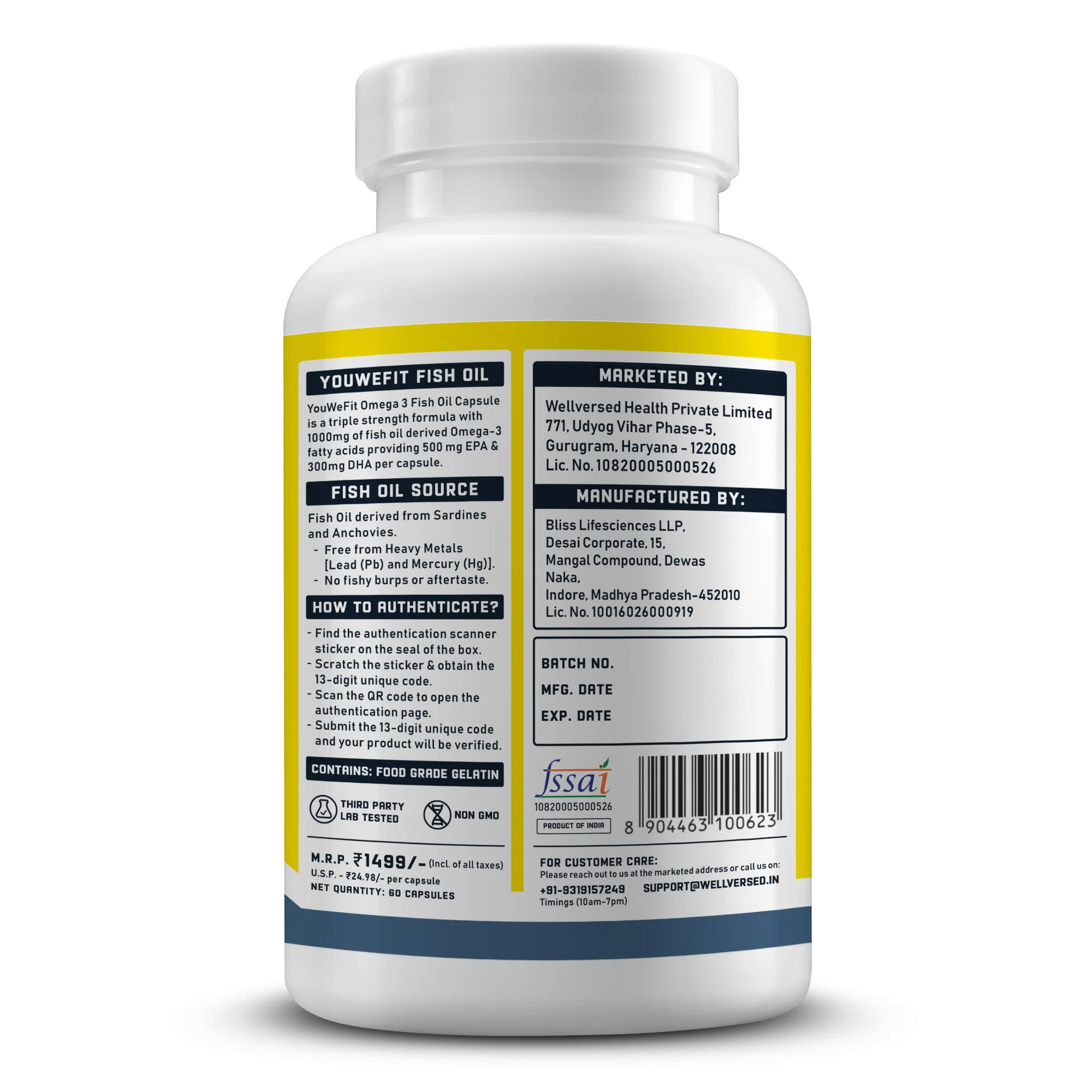 YouWeFit Omega-3 Alpha Recovery Capsules - Image 3